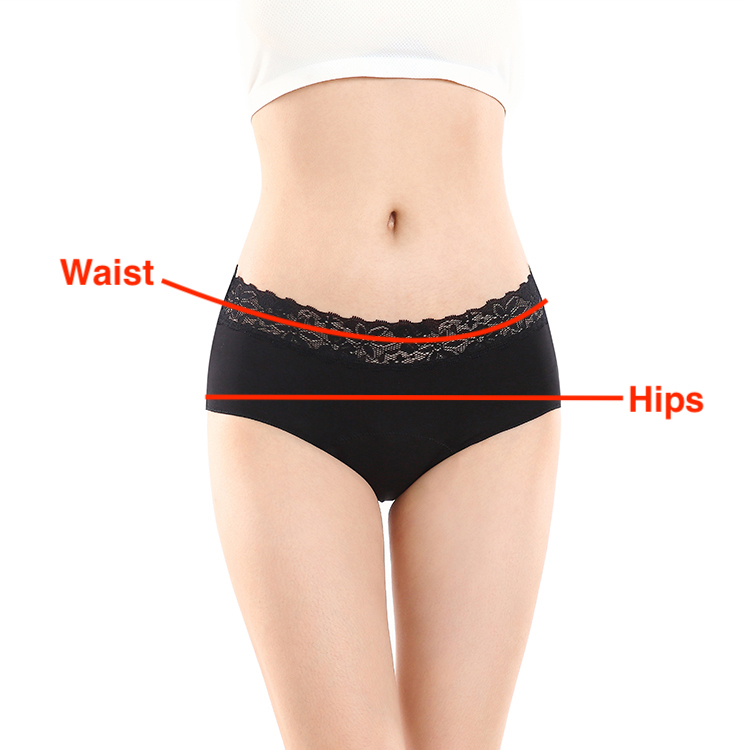 liana period underwear mid waist front